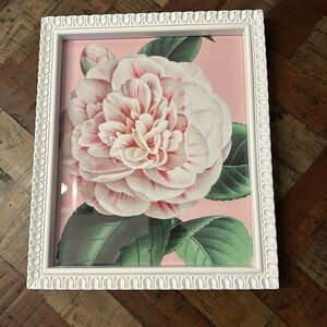 Floral Art Print in White Frame
